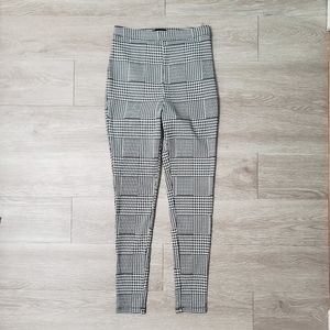 Forever 21 black & white stretch pants sz Small career office casual